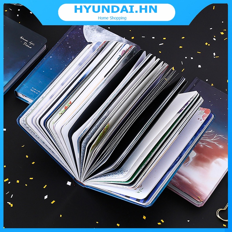 Sổ tay nhật ký bìa cứng ánh trăng phát sáng, cuốn sách bìa cứng vẽ tay phát sáng sáng tạo