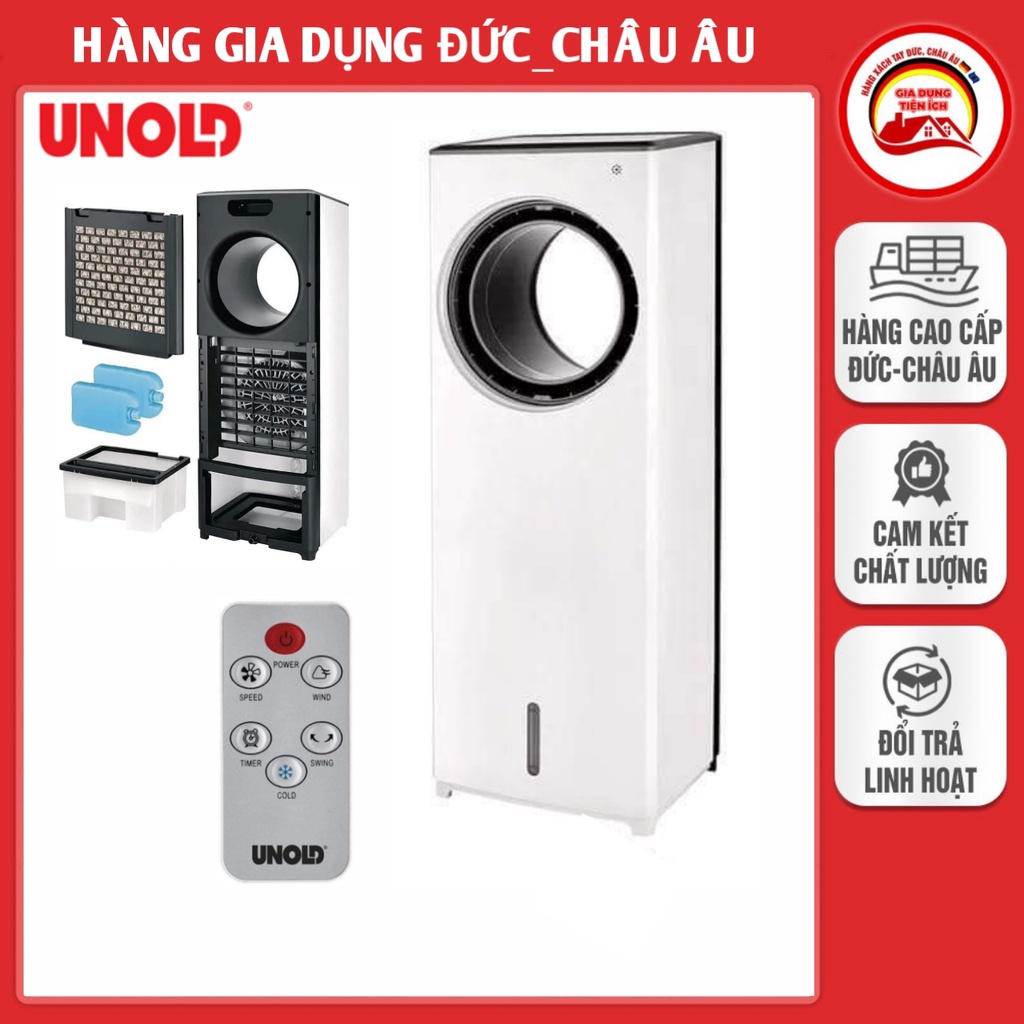 Quạt điều hòa kèm lọc không khí Unold 86990 Đức model mới, tiết kiệm điện, diệt khuẩn, công nghệ phun sương
