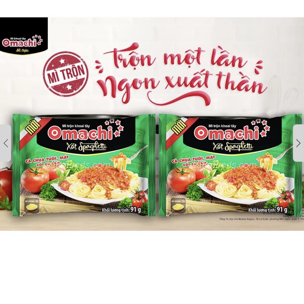 Combo 5 gói  Mì Trộn Omachi Spaghetti thùng 30 gói  Có lựa chọn số lượng lẻ khi thanh toá