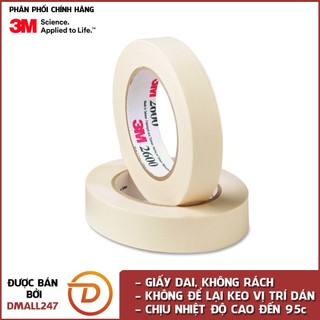 Băng keo giấy mặt thông dụng 3M 320 thông dụng, dễ dử dụng Cắt keo theo yêu cầu, cắt theo kích thước riêng, có xuất VAT