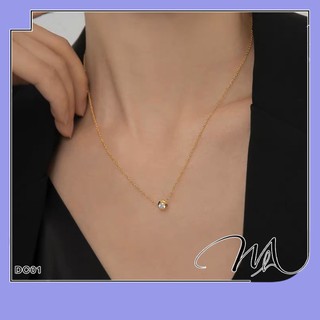 Dây chuyền nữ Titan 1 hạt đá tròn đơn giản dễ thương - Măng’s House DC01