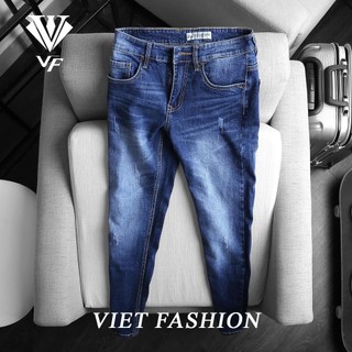 Quần jean nam cao cấp xanh đậm đp 260 - áo thun trơn