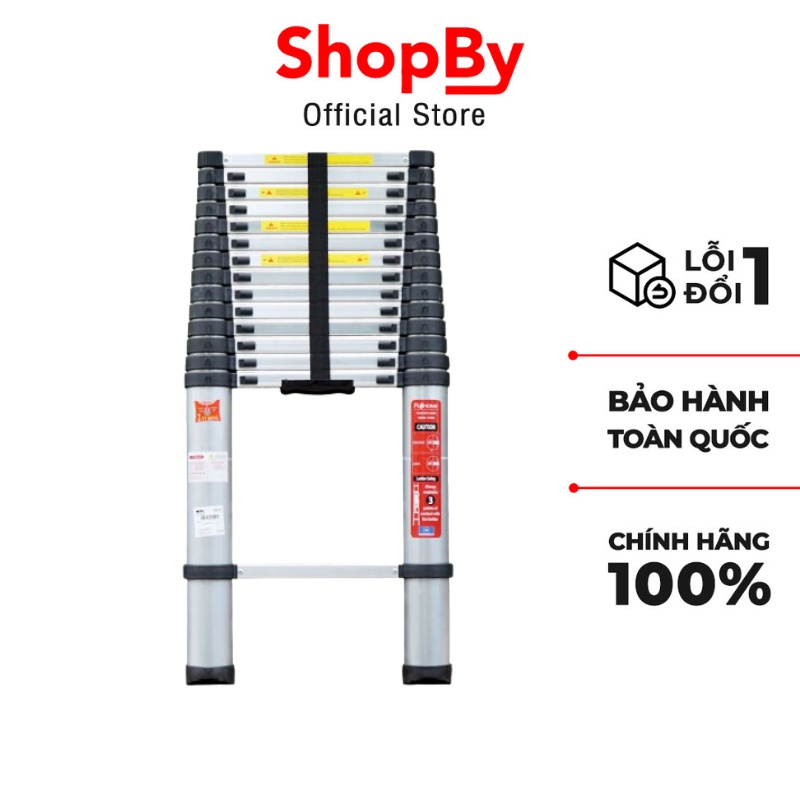 Thang nhôm rút gọn đơn FUJIHOME TLI500 cao tối đa 5m(15 bậc) - Bảo hành 24 tháng - Công nghệ Nhật Bản, xuất xứ chính hãn