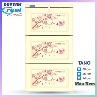 { Tổng kho giá rẻ }🚀☎️ HOẢ TỐC 2H Tp.HCM ☎️🚀 Tủ nhựa duy tân TANO 3 Ngăn ( Có Khóa ) MÀU KEM