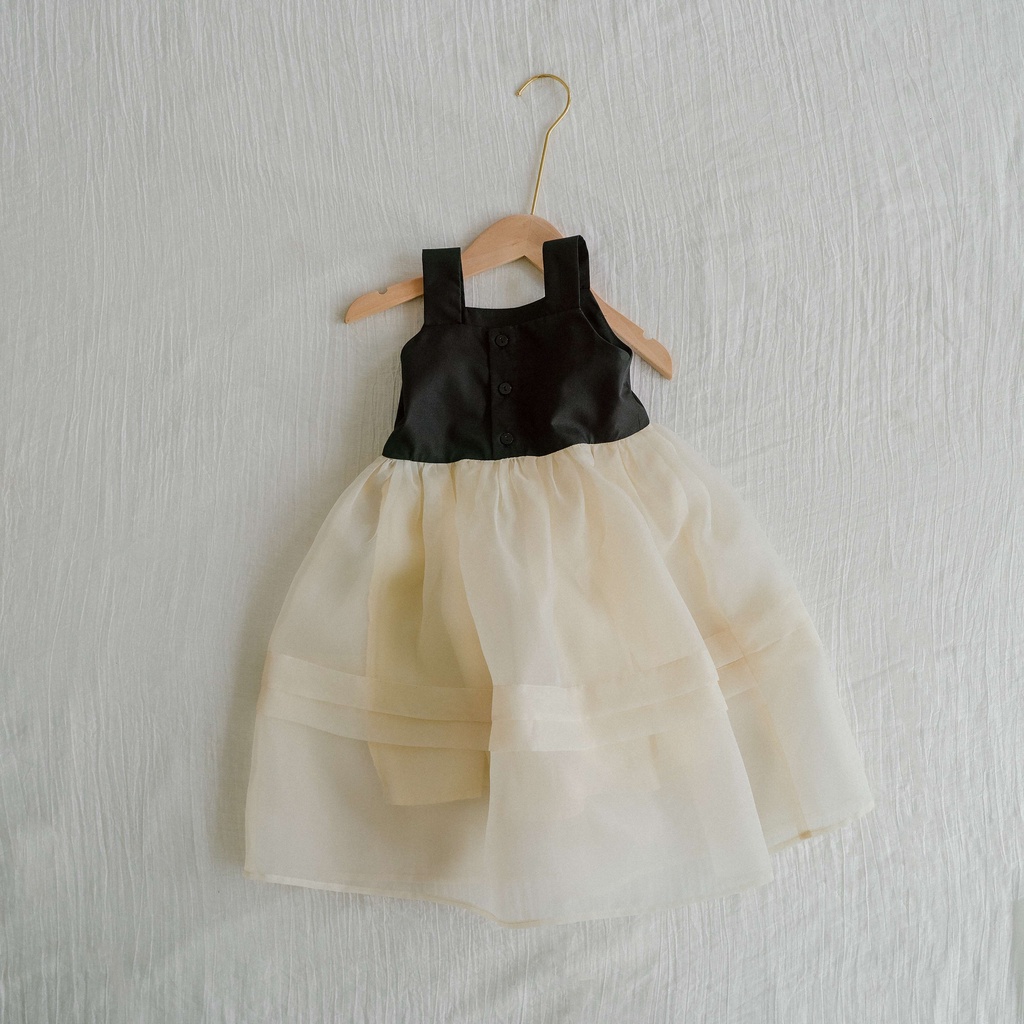 Váy cho bé Sora.bébé Lora Dress hai dây bản to chất liệu thô phối váy bồng bềnh dễ thương