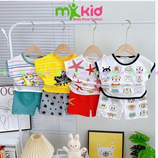 Bộ Minky Mom Cộc Tay Cho Bé 8-27Kg 💖 Bộ Minky Mom Hè Cho Bé Trai Chất COTTON Cao Cấp co giãn 4 chiều