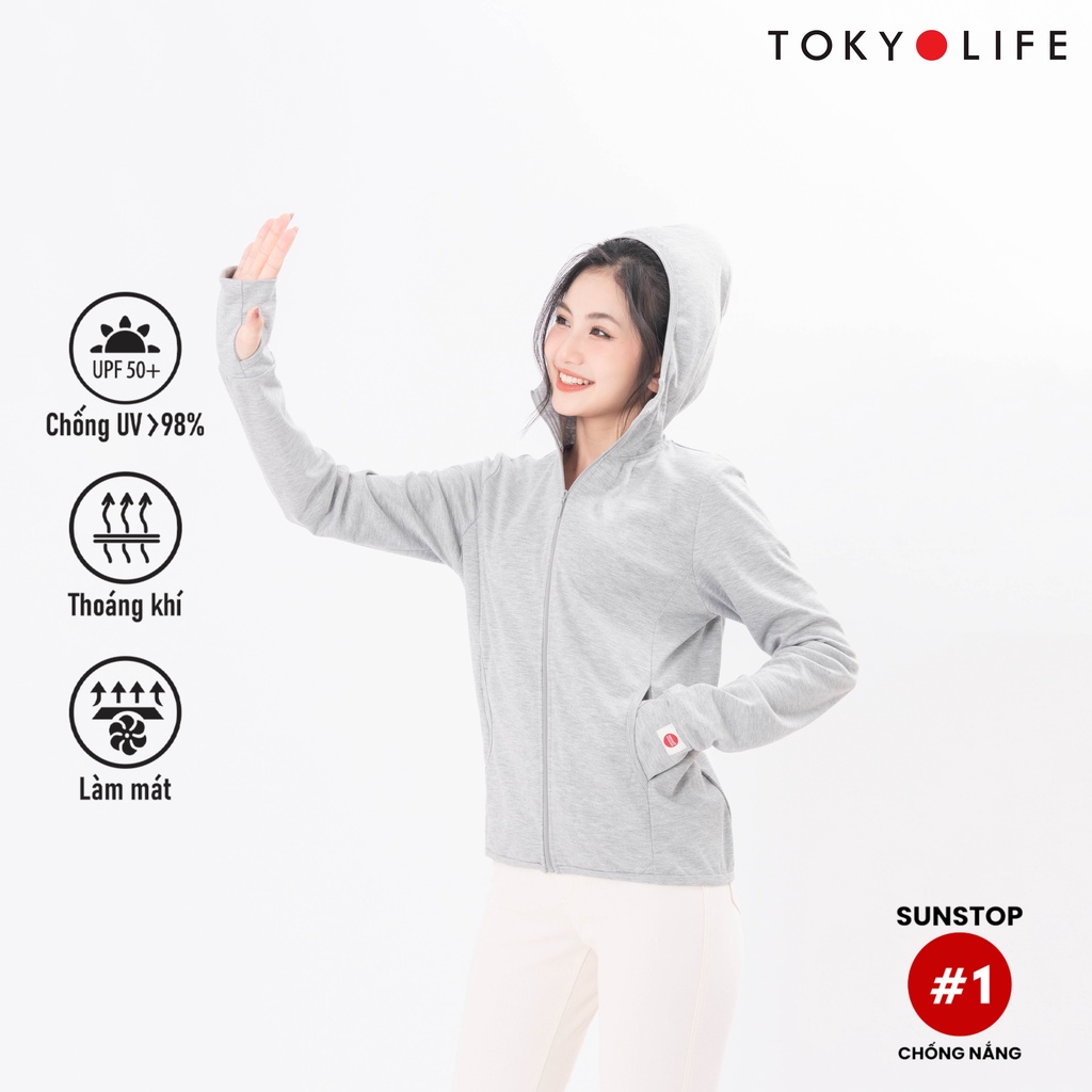 Áo khoác chống nắng SunStop UV Master Nữ mũ liền thoáng mát tối ưu TOKYOLIFE F9UVJ081K/F9UVJ081M | BigBuy360 - bigbuy360.vn