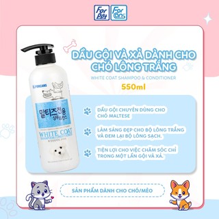 Dầu gội và xả dành cho chó mèo lông trắng Forcans 550ml