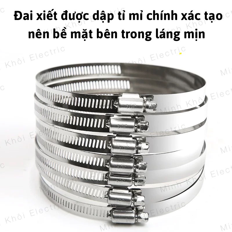 Đai Xiết Inox combo 20 cái, cổ dê xiết ốc, đai siết dây vặn vít, cùm cổ dê, quai nhê,cổ dê inox,kẹp ống thép