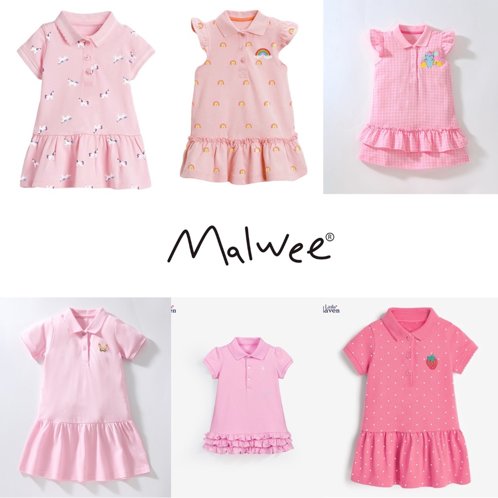Bst váy polo hoạ tiết ngắn tay Little Maven thời trang trẻ em từ 2-7 tuổi