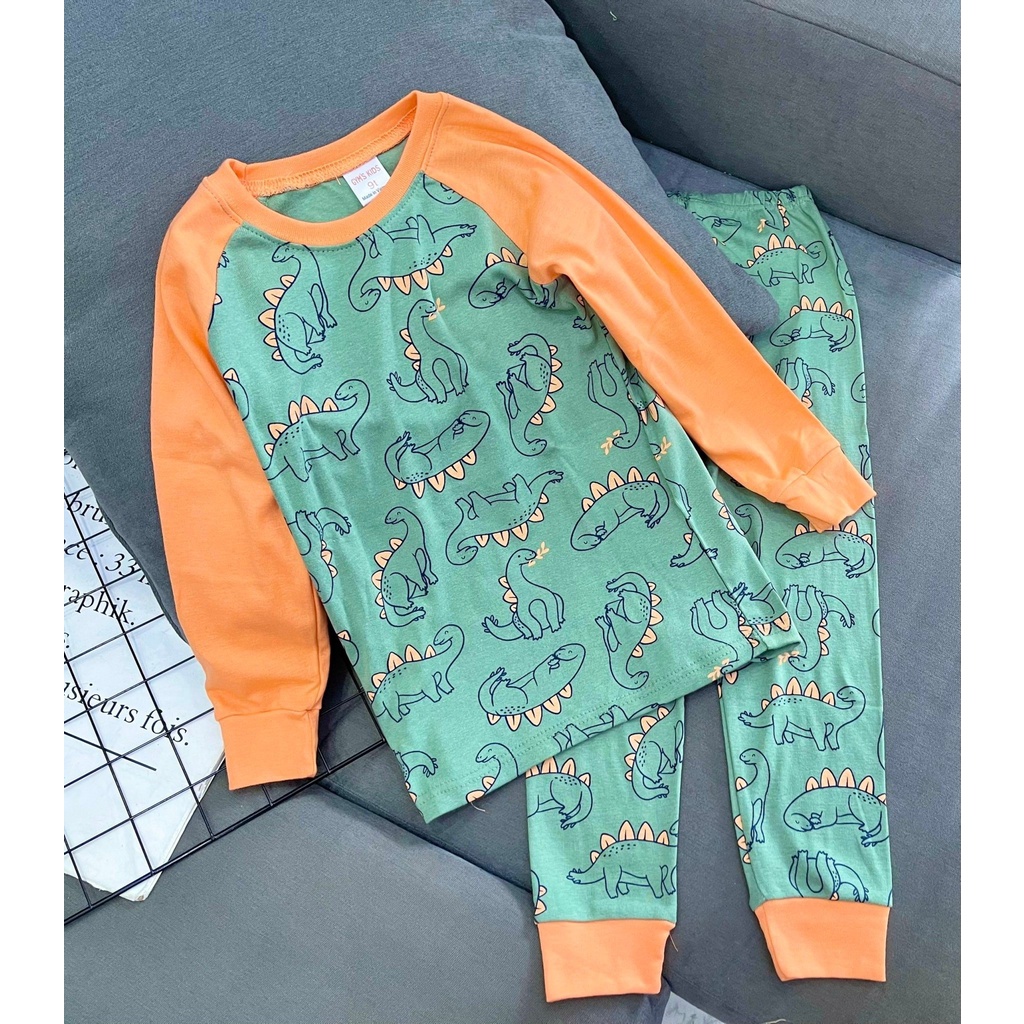 Đồ bộ bé trai, bộ ngủ dài tay cho bé trai bigsize lớn 18-35KG chất thun cotton mềm mịn mát