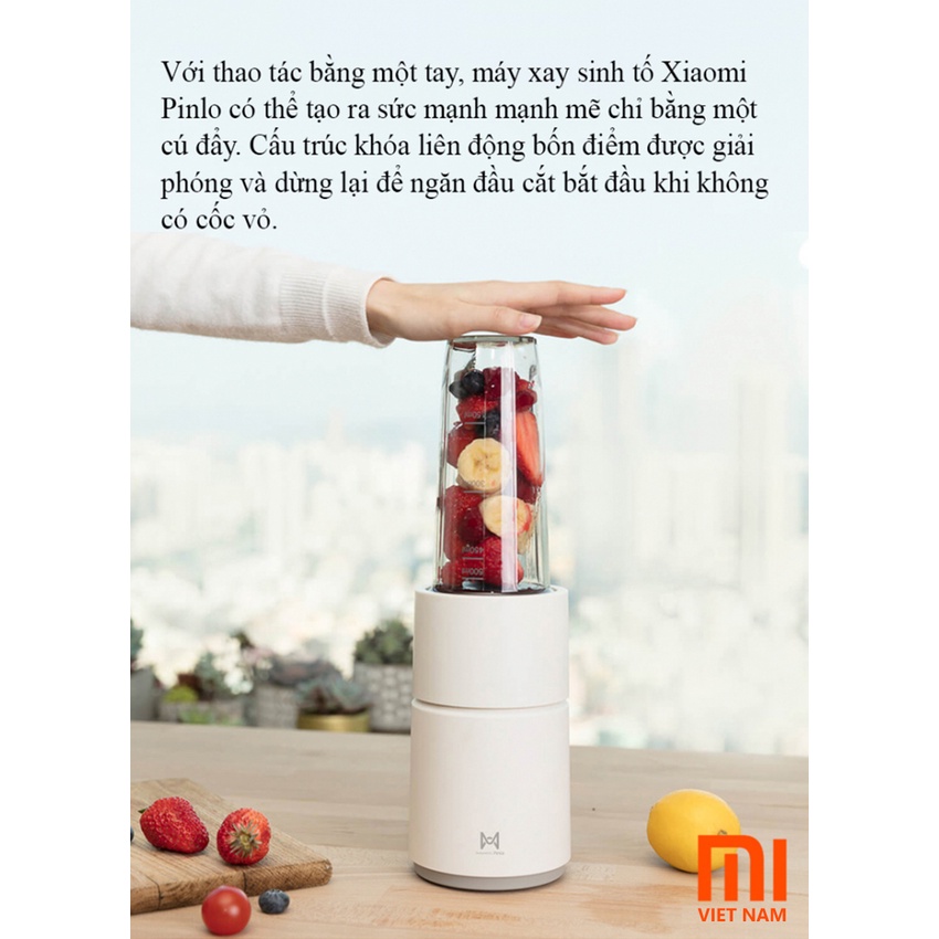 Máy xay đa năng Xiaomi Pinlo YM-B05 dung tích 500ml công suất 350W 6 lưỡi dao thép không gỉ sắc bén xay đá xay thực phẩm