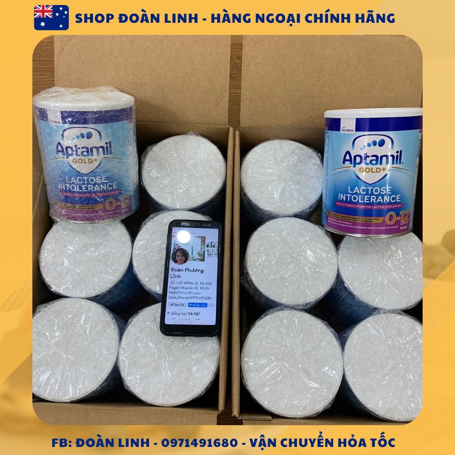 Sữa Aptamil Free Lactose Úc cho bé tiêu chảy, bất dung nạp Lactose 900gr, Aptamil Gold+Lactose Intolerance, Date xa