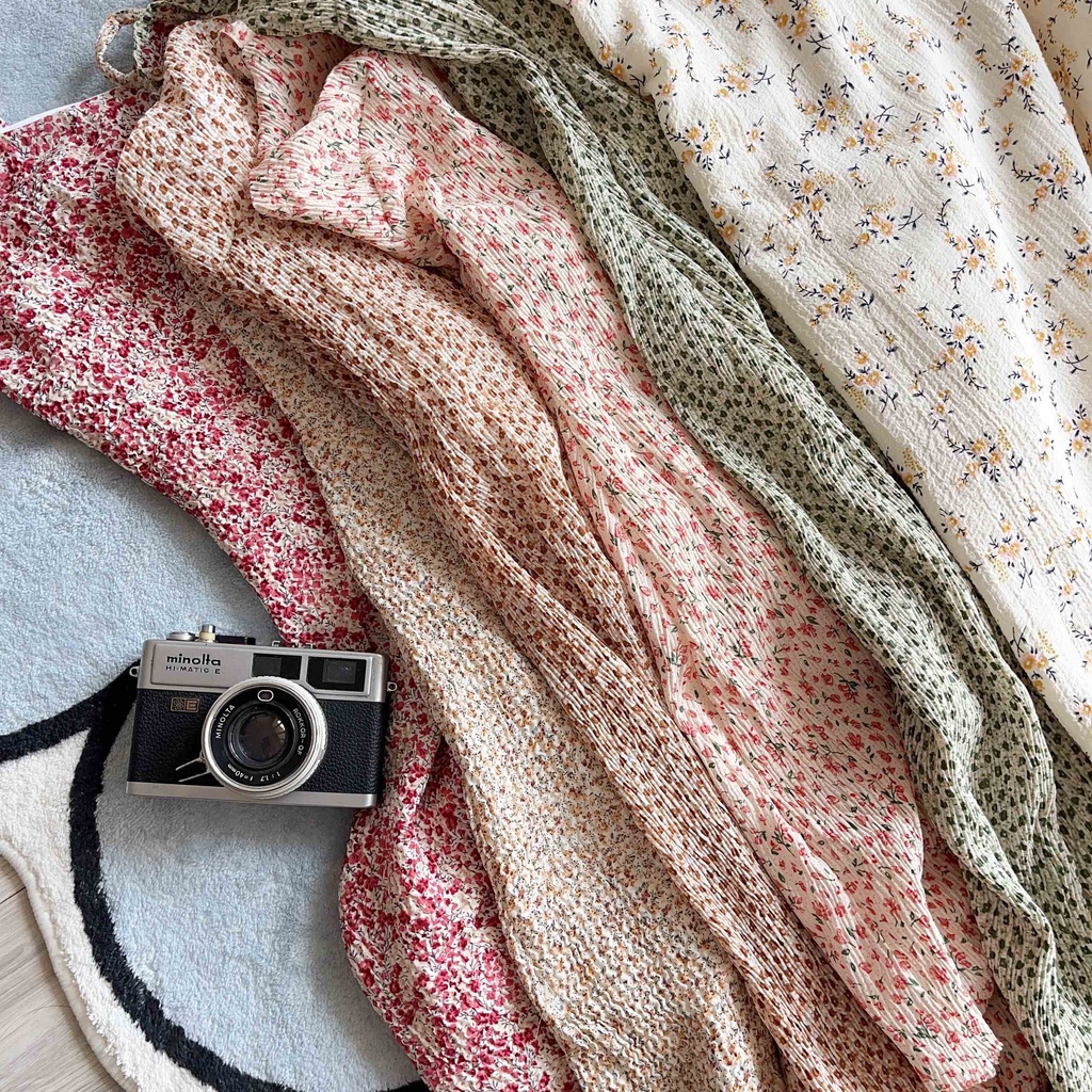 Đầm hoa dây dễ thương, nữ tính họa tiết hoa thiết kế tinh tế, chất vải thoáng mát Pamela Miều Est.2013