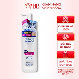 Gel tẩy tế bào da chết Cure Natural Aqua 250g Nhật Bản cho da mặt và toàn thân (beauty)