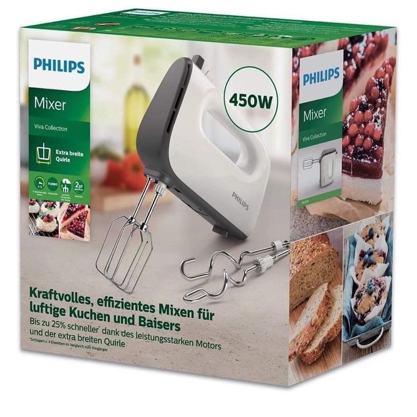 Máy Đánh Trứng Philips HR3741/00 450W Màu Trắng Nội Địa Đức GermanySnT 470007