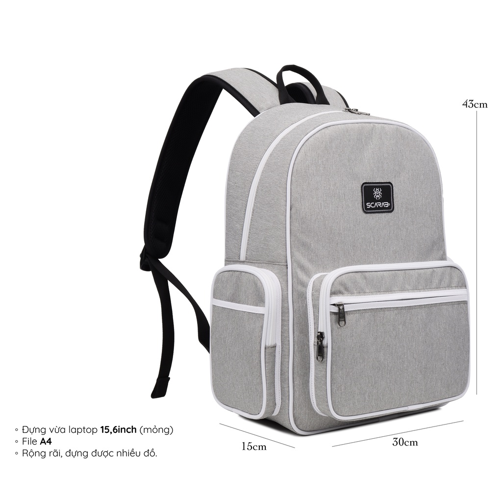 Scarab Estate Backpack Unisex - Balo Thời Trang, Đựng Vừa Laptop 15,6inch(mỏng)