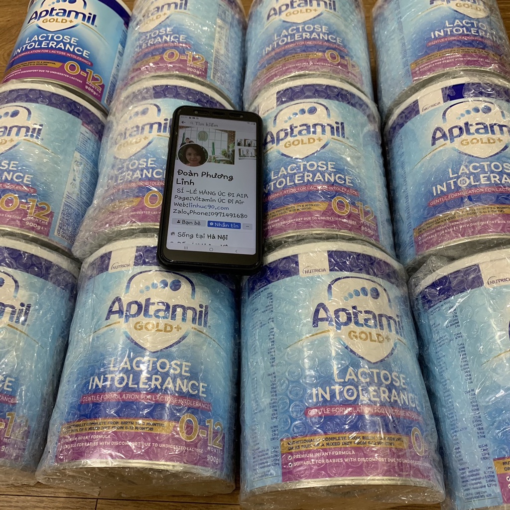 Sữa Aptamil Free Lactose Úc cho bé tiêu chảy, bất dung nạp Lactose 900gr, Aptamil Gold+Lactose Intolerance, Date xa