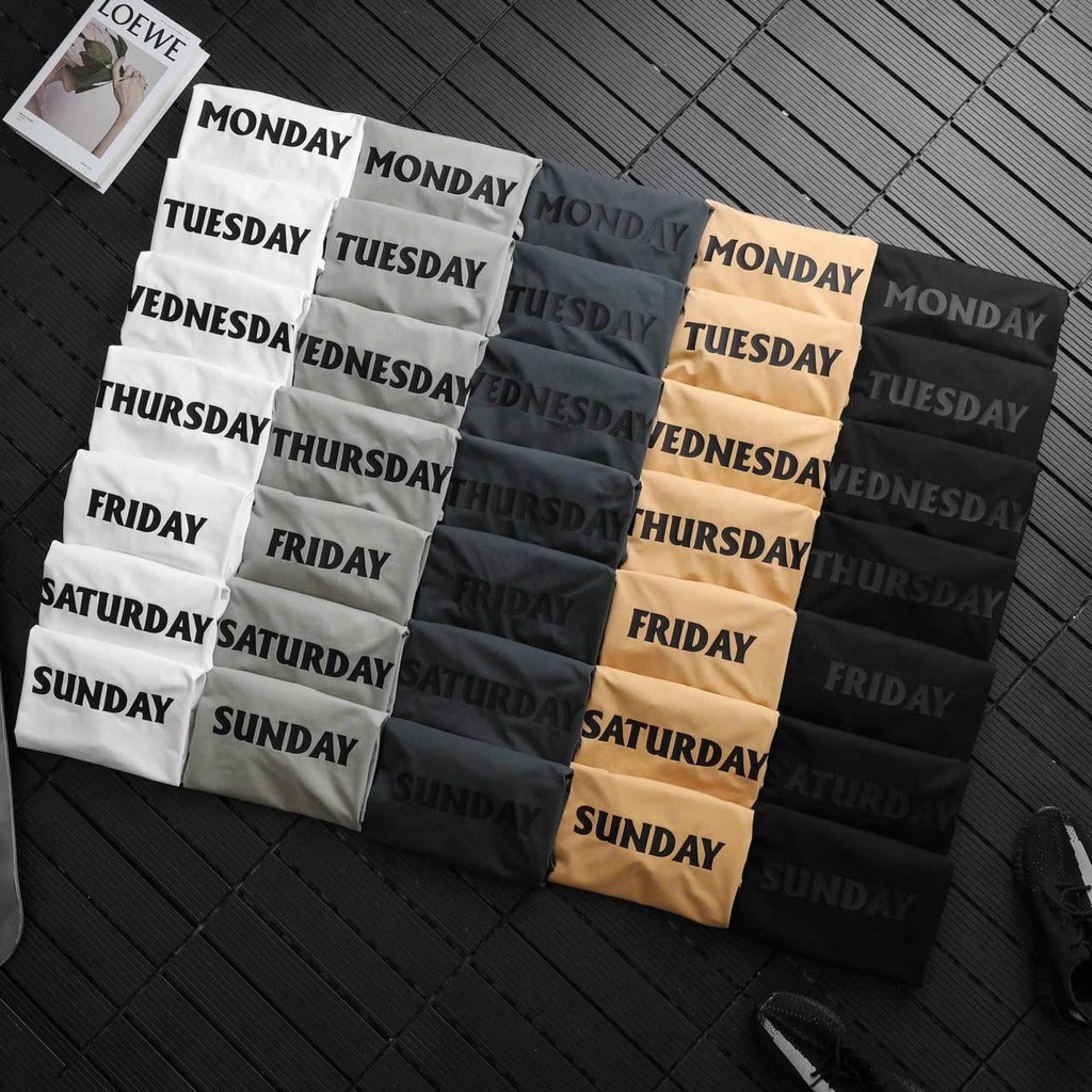 Áo thunNam-Nữ in họa tiết thứ 2 đến chủ nhật.