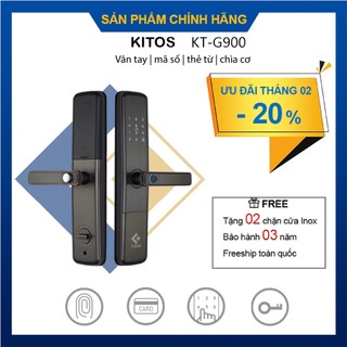 Khóa cửa vân tay Kitos KT G900 chính hãng, Lắp đặt ngay, bảo hành 03 năm - Tặng quà lớn