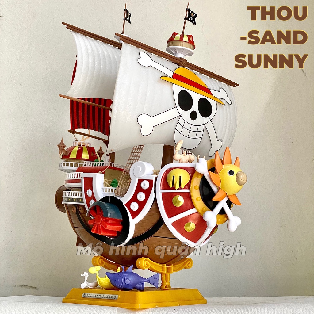 Mô hình con tàu Thousand Sunny của băng mũ Rơm - Thousand Sunny cao 34CM - Mô hình lắp ghép tàu Thousand Sunny