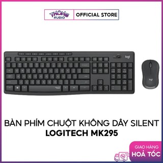 Bàn phím chuột không dây Silent Logitech MK295 - không tiếng ồn, đầy đủ phím số - Hàng chính hãng, bảo hành 1 năm