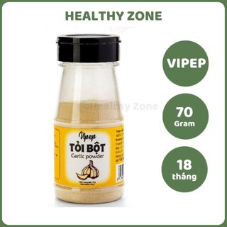 Bột tỏi nguyên chất Vipep, tỏi bột 100% nguyên chất, tỏi ướp gia vị, ướp thịt hủ 70 gram