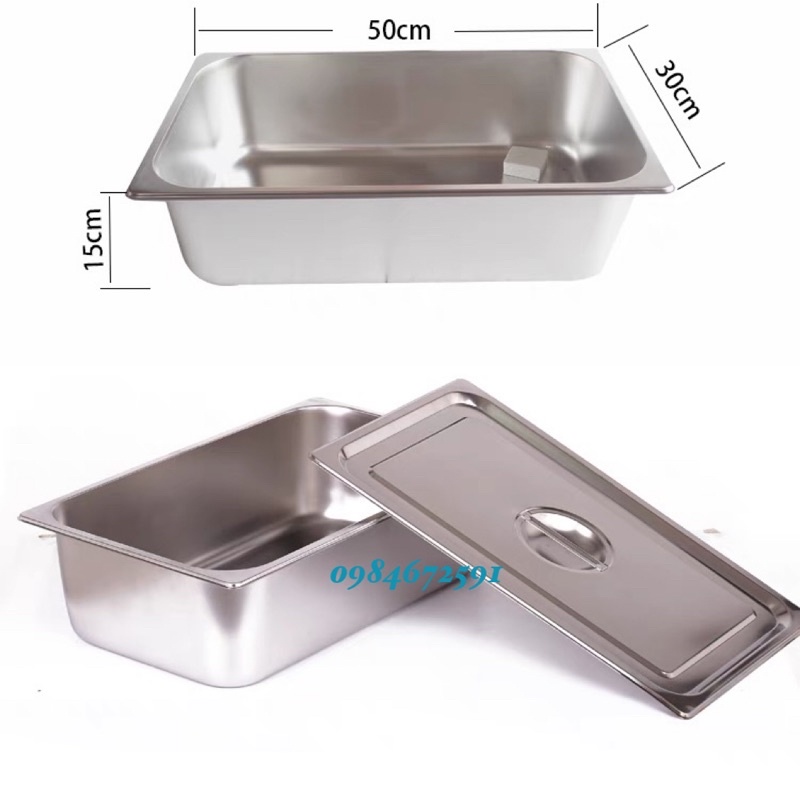 Bộ khay Topping Inox kèm nắp
