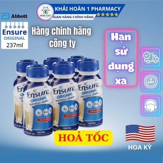 Ensure original nước lốc 6 chai abbott mỹ hương vani