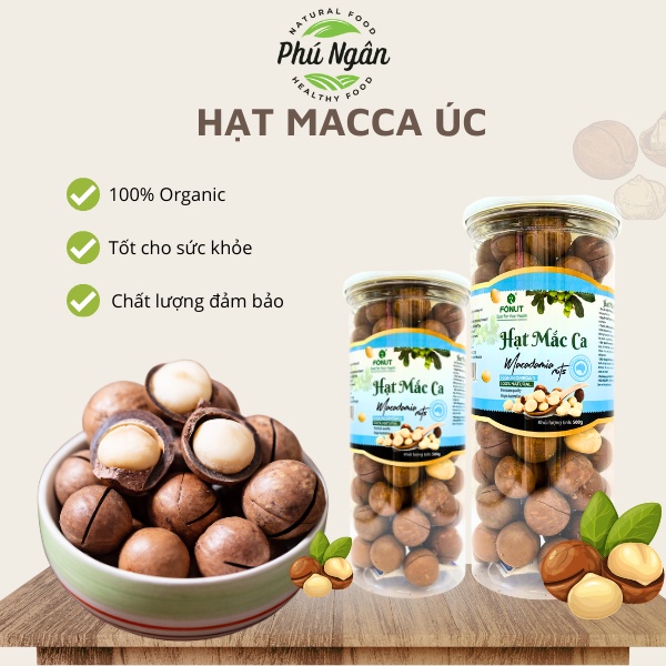 Hạt Macca Úc, hạt macca nứt vỏ (tặng dụng cụ tách vỏ)