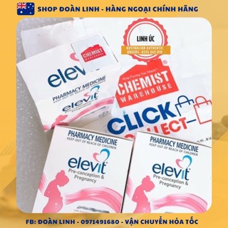 Vitamin tổng hợp elevit bầu 100 viên, Vỉ lẻ, Hàng Chuẩn Nội Địa Úc, Elevit bầu Úc, Date xa