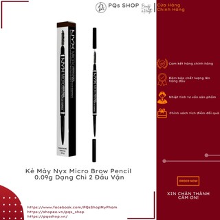 Kẻ mày nyx micro brow pencil 0.09g dạng chì 2 đầu vặn