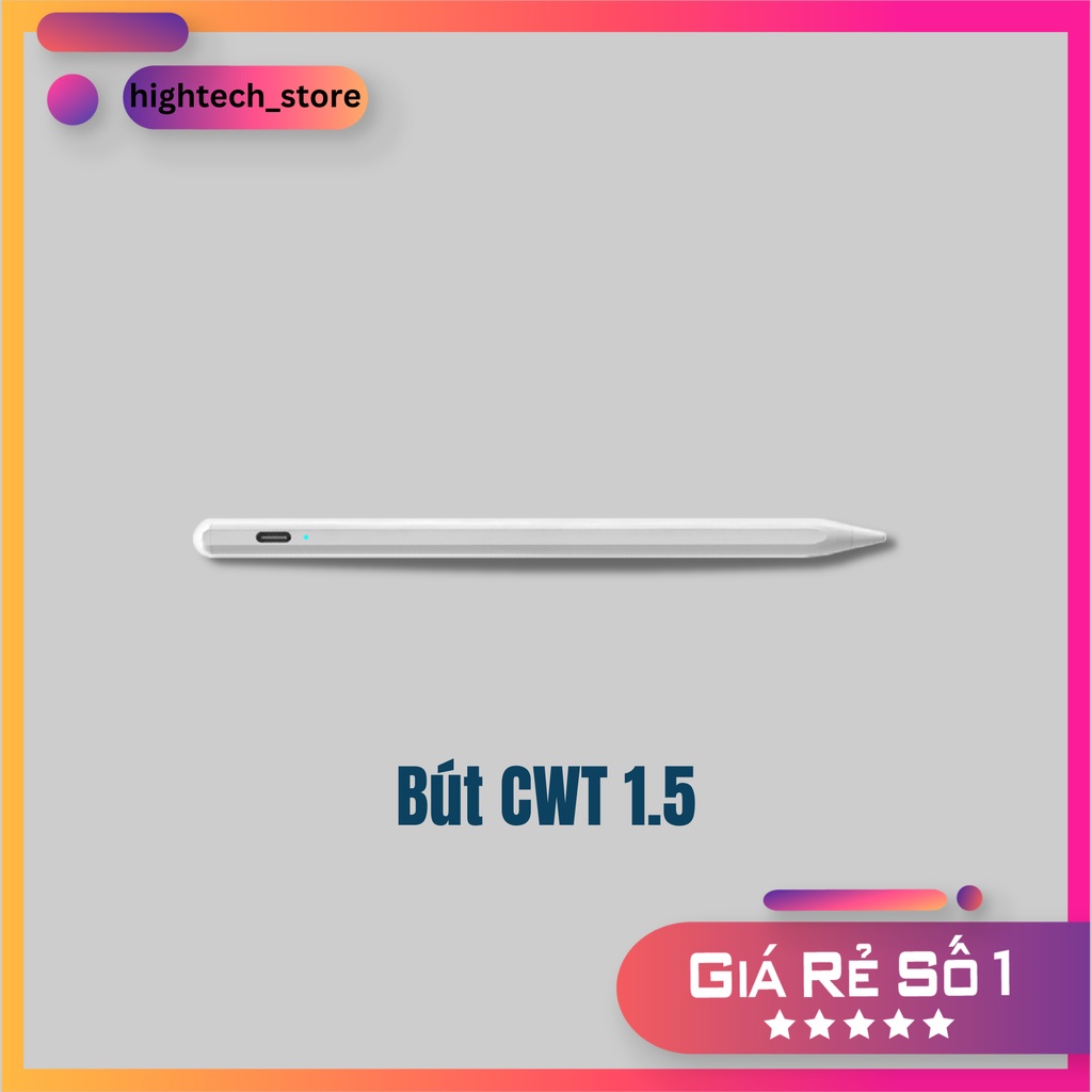 Bút cảm ứng CWT pencil 1.5 tích hợp trên tất cả các các thiết bị Android và IOS, có vạch hiển thị pi