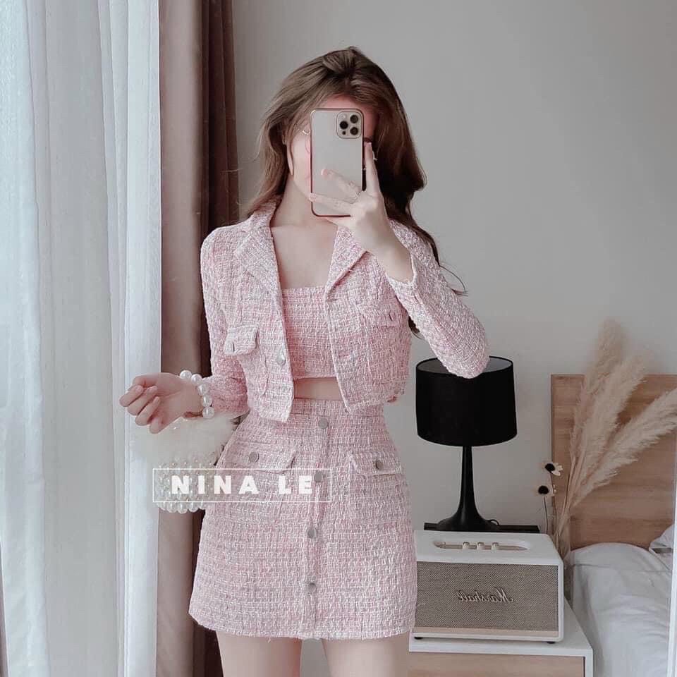 Set dạ 3 món tay dài bên trong có quần