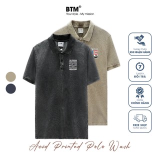Áo polo acid printed polo wash - 6.01 - btm studios