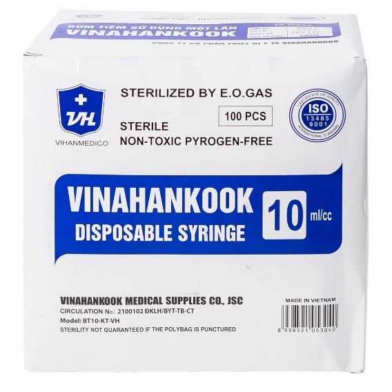 Bơm tiêm sử dụng một lần VINAHANKOOK 1cc 3cc 5cc 10cc 20cc