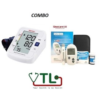 Combo máy đo huyết áp Sinoheart và máy đường Sinocare