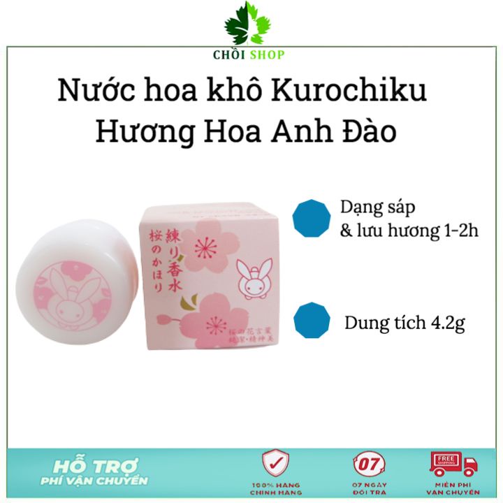 Nước hoa khô Kurochiku Nhật Bản 4,2g Hương Hoa Anh Đào