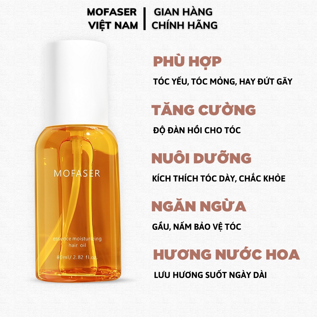 Tinh dầu dưỡng tóc hương nước hoa Mofaser KT Yuanqi chuyên dùng cho tóc yếu xơ rối phục hồi hư tổn giữ nếp DT04