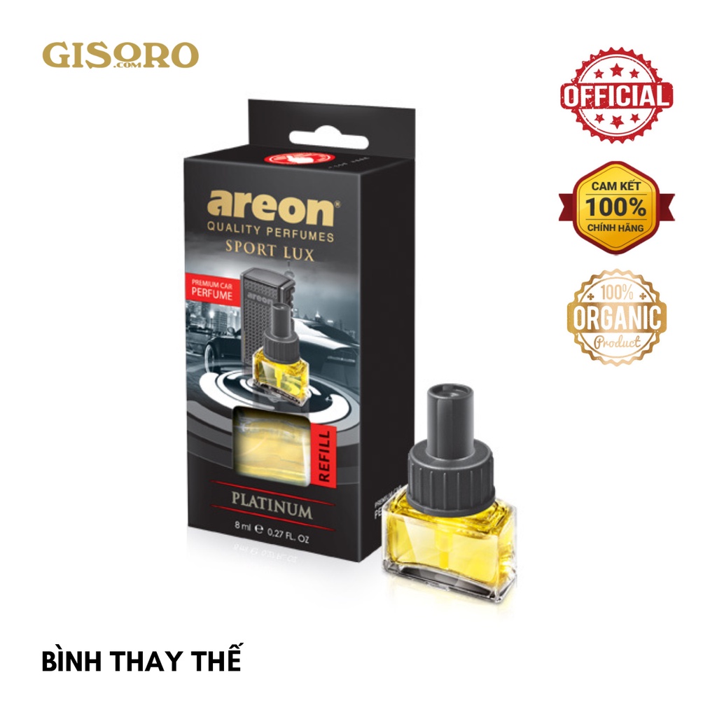 Nước hoa ô tô Kẹp Cửa Gió điều hòa ô tô AREON SPORT PLATINUM nhập Khẩu Bulgaria  sang trọng