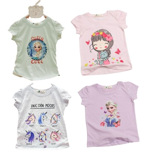 Áo thun bé gái, áo phông bé gái mềm mát, giá gốc tận xưởng 2-6t