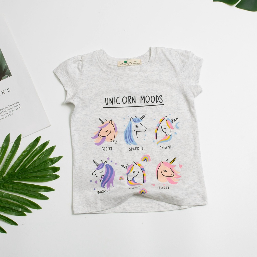 Áo thun bé gái, áo phông bé gái mềm mát, giá gốc tận xưởng 2-6t