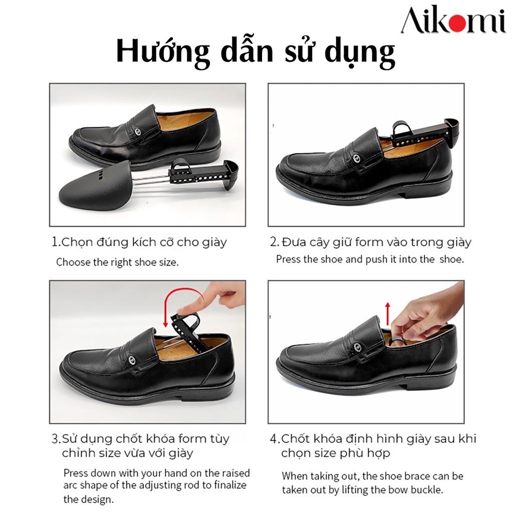 Cặp giữ form giày nhựa tùy chỉnh size Shoe Tree AIkomi Ximo (Màu ngẫu nhiên)