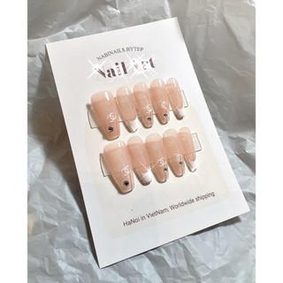 Nailbox chữ x đá nabinails - nailbox thiết kế sang chảnh có đính đá họa tiết chữ x xinh cho các chị em