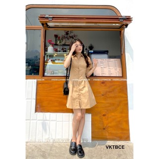 Váy sơ mi chiết eo tay bồng xinh kiểu hàn quốc hot trend