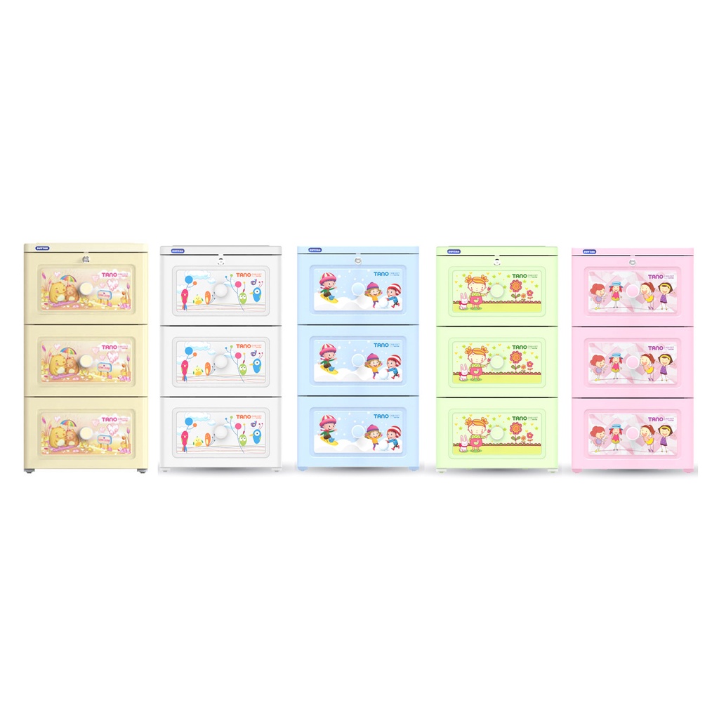 Tủ nhựa Duy Tân Tano 3 tầng giá rẻ - Kích thước (rộng x sâu x cao): 40x45x74cm