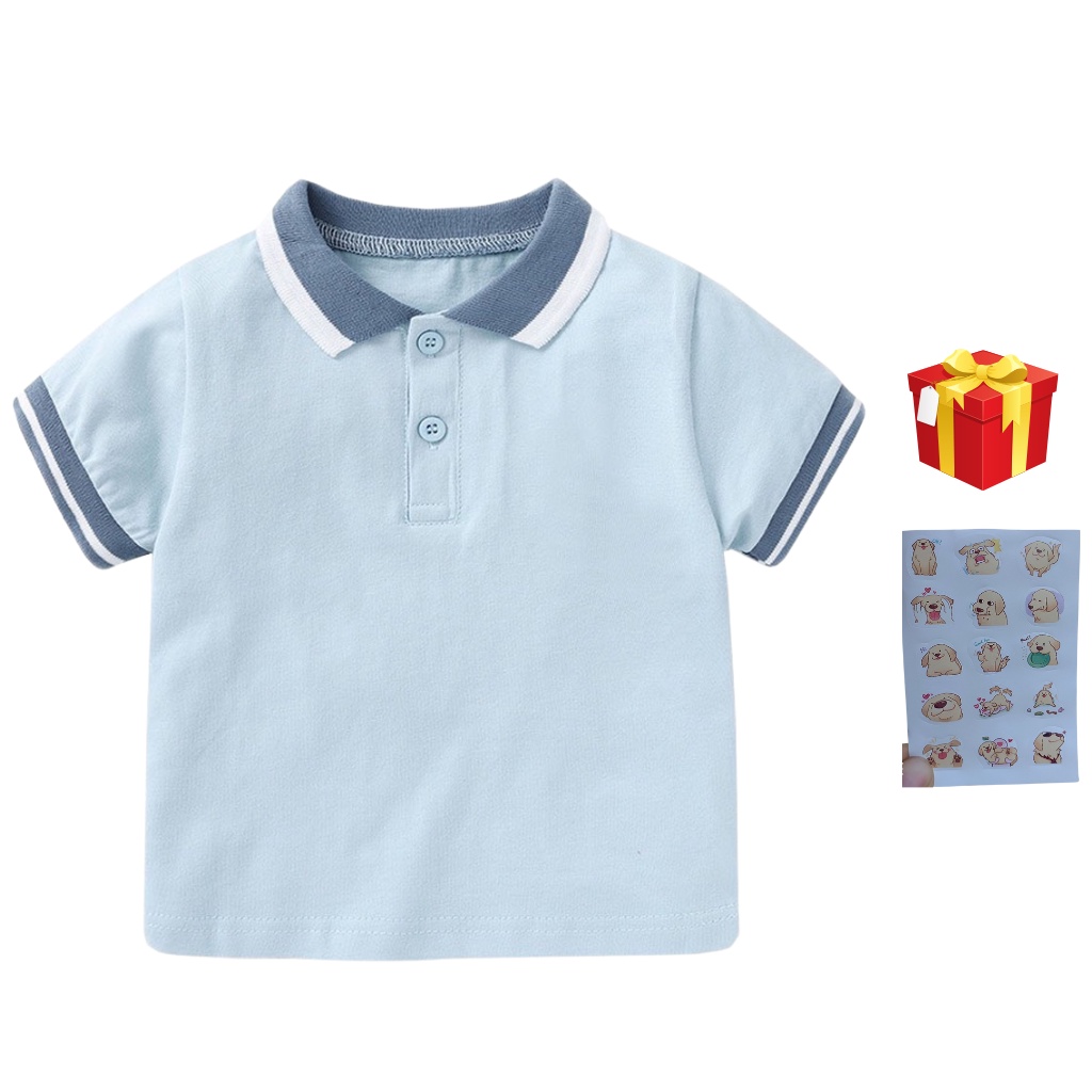 Áo Polo cho bé trai DOLY KIDS, áo phông sơ mi cộc tay bé trai Chất Cotton Cao Cấp từ 7-25kg