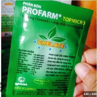 Phân bón lá Siêu Vi Lượng Chelate Profarm TopMicro gói 2 gram Thái Lan