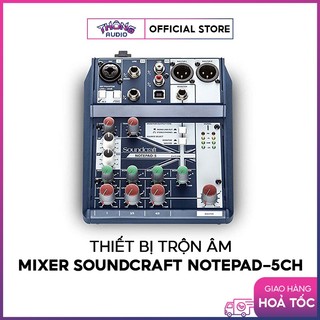 Thiết bị trộn âm Mixer Soundcraft Notepad-5CH, Hàng chính hãng, bảo hành 12 tháng