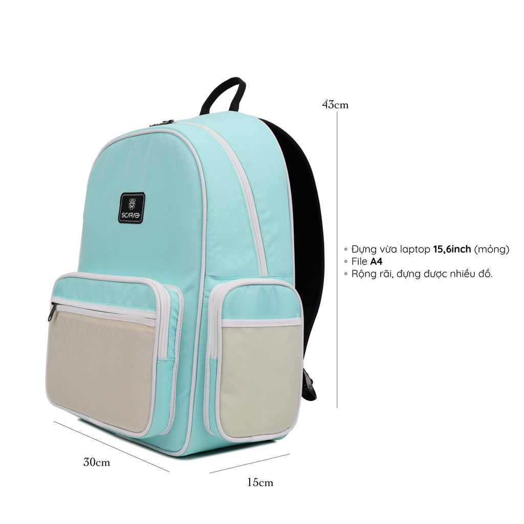 Scarab Estate Backpack Unisex - Balo Đi Học Thời Trang, Đựng Vừa Laptop 15,6inch